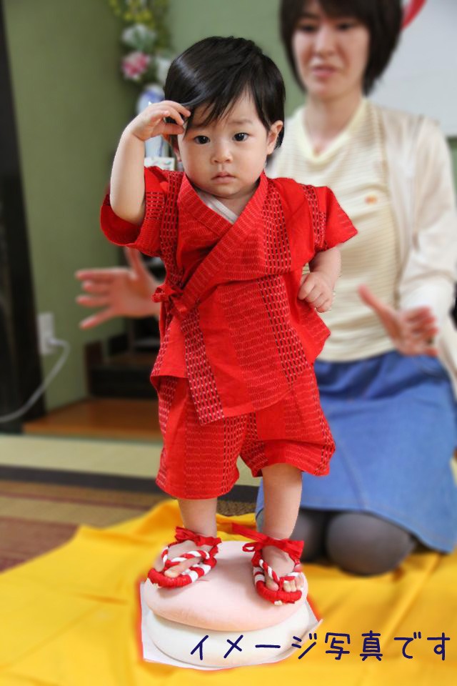 わらじ付 お子様の健やかな成長を祈って 白のみ誕生餅 1段1升 よかもん市場